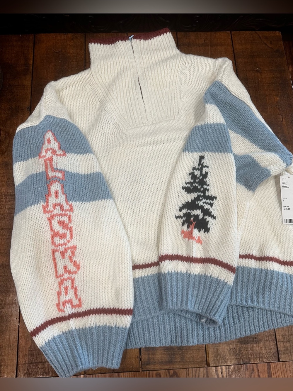 UO Lizzie Alaska Husky Quarter Zip Pullover Sweater - Picture 6 of 13